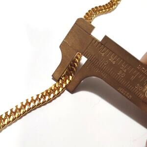 18k Necklace Bracelet Set Gold Plated Double Chain Christmas Birthday Gift - NEW